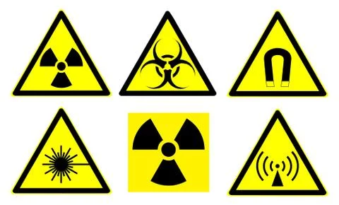 Hazard signs set  Stock Illustration