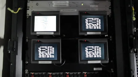 Hazard Video Data Monitors Stock Footage 34037746