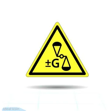 Hazard warning anti gravity, change gravity sign. Vector illustration, EPS10. Illustrazione stock