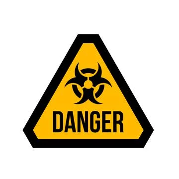 Hazard warning attention biohazard radiation sign Stock Illustration