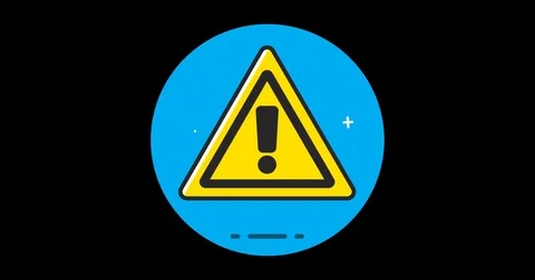 Hazard warning attention sign Stock Footage 71258399