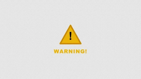 Hazard Warning Caution Alert Triangle Sign Banner Transparent Overlay Animation Stock Footage 346156708