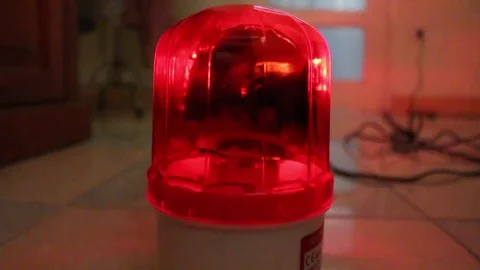 Hazard warning lamp Stock Footage 72970616