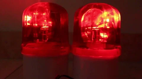 Hazard warning lamp Stock Footage 72970638