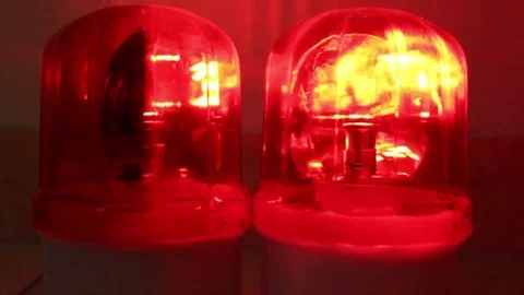 Hazard warning lamp Stock Footage 72970696