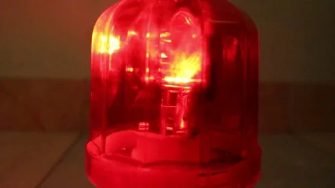 Hazard warning lamp Stock Footage 72970704