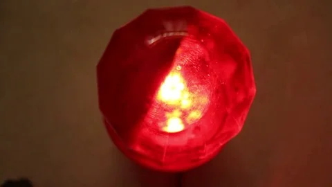 Hazard warning lamp Stock Footage 72970707