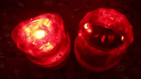 Hazard warning lamp Stock Footage 72970733