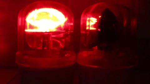 Hazard warning lamp Stock-Footage 72970753