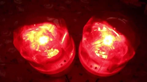 Hazard warning lamp Stock Footage 72970998
