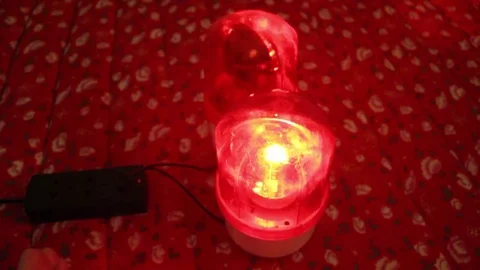 Hazard warning lamp Stock Footage 72971034