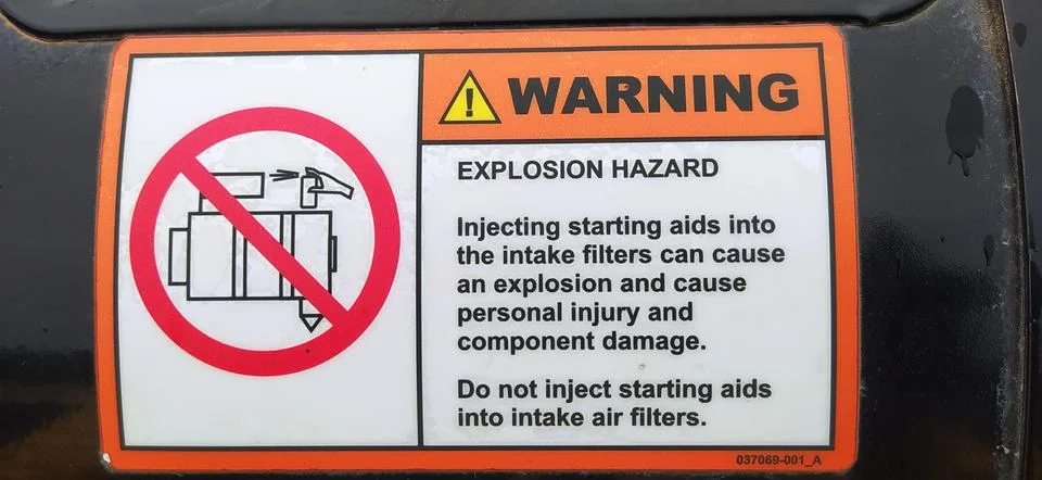 Hazard warning Stock Photos