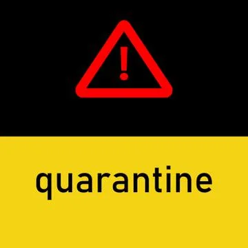 Hazard Warning Quarantine Poster. Vector template for posters, banners, adver Stock Illustration