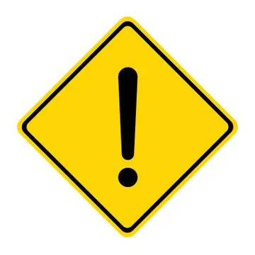 Hazard warning sign. Square symbol isolated on white background. Stock Illustration