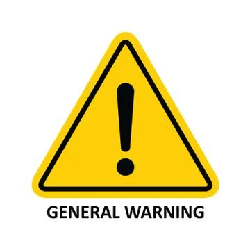 Hazard warning symbol vector icon flat sign symbol with exclamation mark isol Stock Illustration