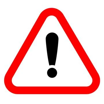 Hazard warning symbol vector icon flat sign symbol with exclamation mark isol Stock Illustration