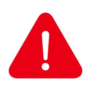 Hazard warning, warn symbol vector icon flat sign symbol with exclamation mar Stock Illustration