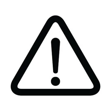 Hazard warning, warn symbol vector icon flat sign symbol with exclamation mar Stock Illustration