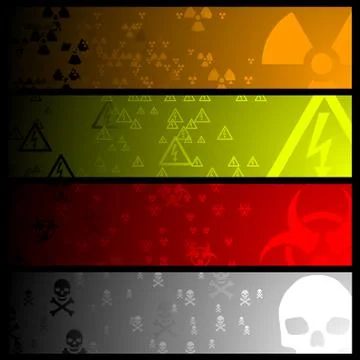 Hazardous banners Stock Illustration