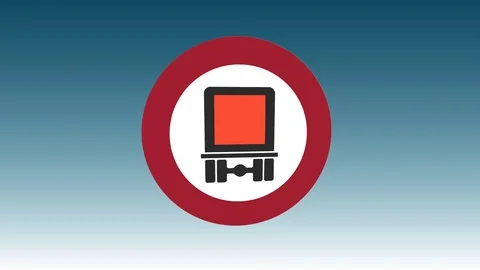 Hazardous Cargo Prohibited Video stock 71267157