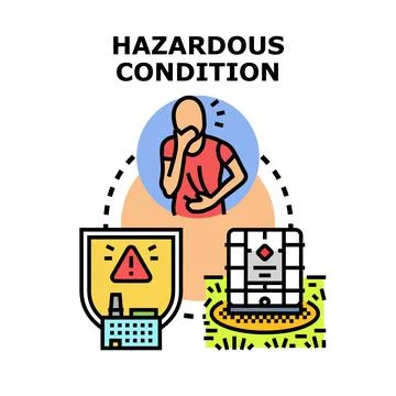 Hazardous condition causing environmental pollution risk illness Stock Illustration