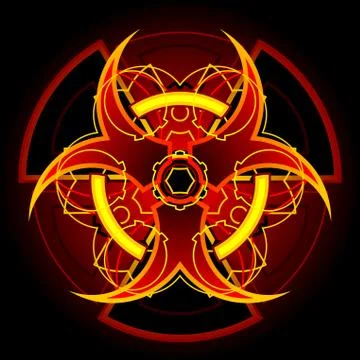 Hazardous fire Stock Illustration