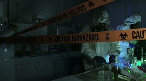 Hazardous Laboratory With Scientists Stock Footage 43037658