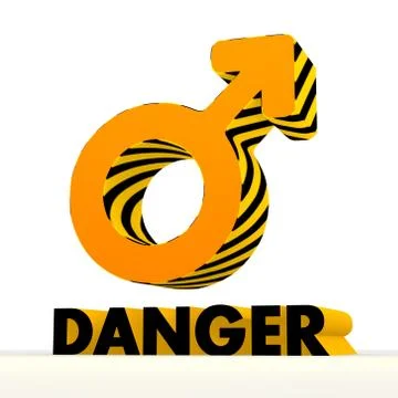 Hazardous man pictogram with warning pattern Stock Illustration