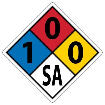 Hazardous Material Label with 100 SA Code on a Colorful Diamond Background イラスト素材