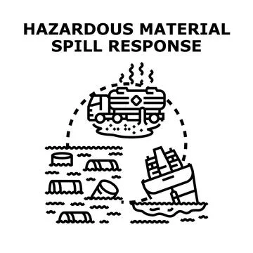 Hazardous material spill response concept illustration イラスト素材