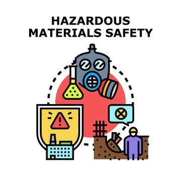 Hazardous materials safety concept vector illustration Stock Illustration