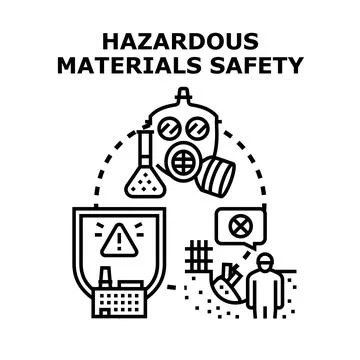 Hazardous materials safety concept vector illustration Stock Illustration