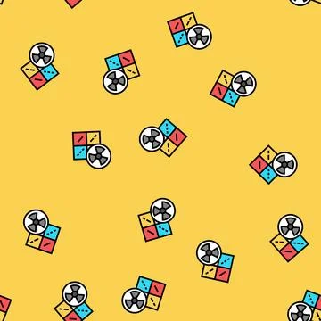 Hazardous materials tool work vector seamless pattern Stock Illustration