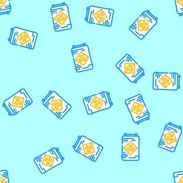 Hazardous materials tool work vector seamless pattern Stock Illustration