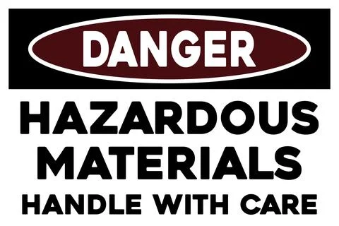 Hazardous materials warning sign Stock Illustration
