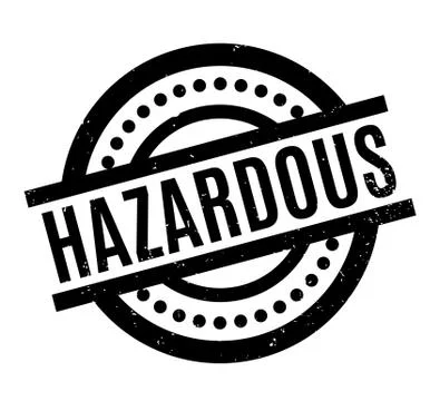 Hazardous rubber stamp Stock Illustration