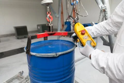 Hazardous waste packaging Foto stock