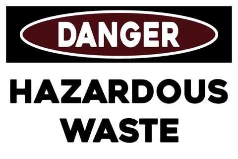 Hazardous waste warning sign Stock Illustration