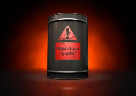 Hazardouz red barrel Stock Illustration