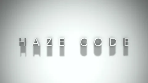 Haze code 3D title animation with shadows on a white background Stock Footage 297510499