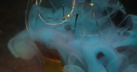 Haze flow blur broken light bulb paint glitter Video stock 320287030