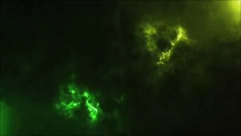 In the haze green and yellow lightning, mystical background. Abstract animation Stock Footage 262572549