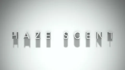Haze scent 3D title animation with shadows on a white background Stock-Footage 297510541
