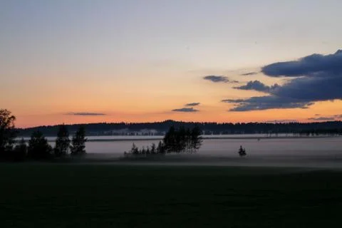 Haze at sunset Stock Photos