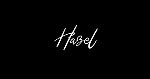 Hazel Female Name Animated Cursive Calligraphy Lettering Stock Footage 152245209