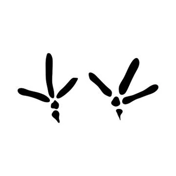 Hazel-Hen Footprint Stock Illustration