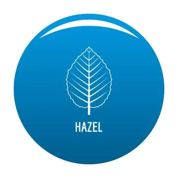 Hazel leaf icon blue Illustrazione stock