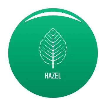 Hazel leaf icon vector green Illustrazione stock