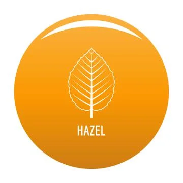 Hazel leaf icon vector orange イラスト素材