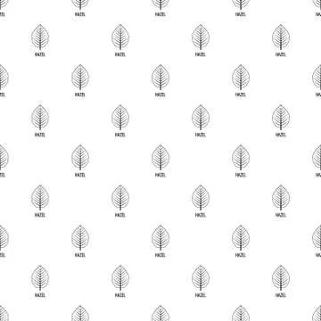 Hazel leaf pattern seamless Illustrazione stock